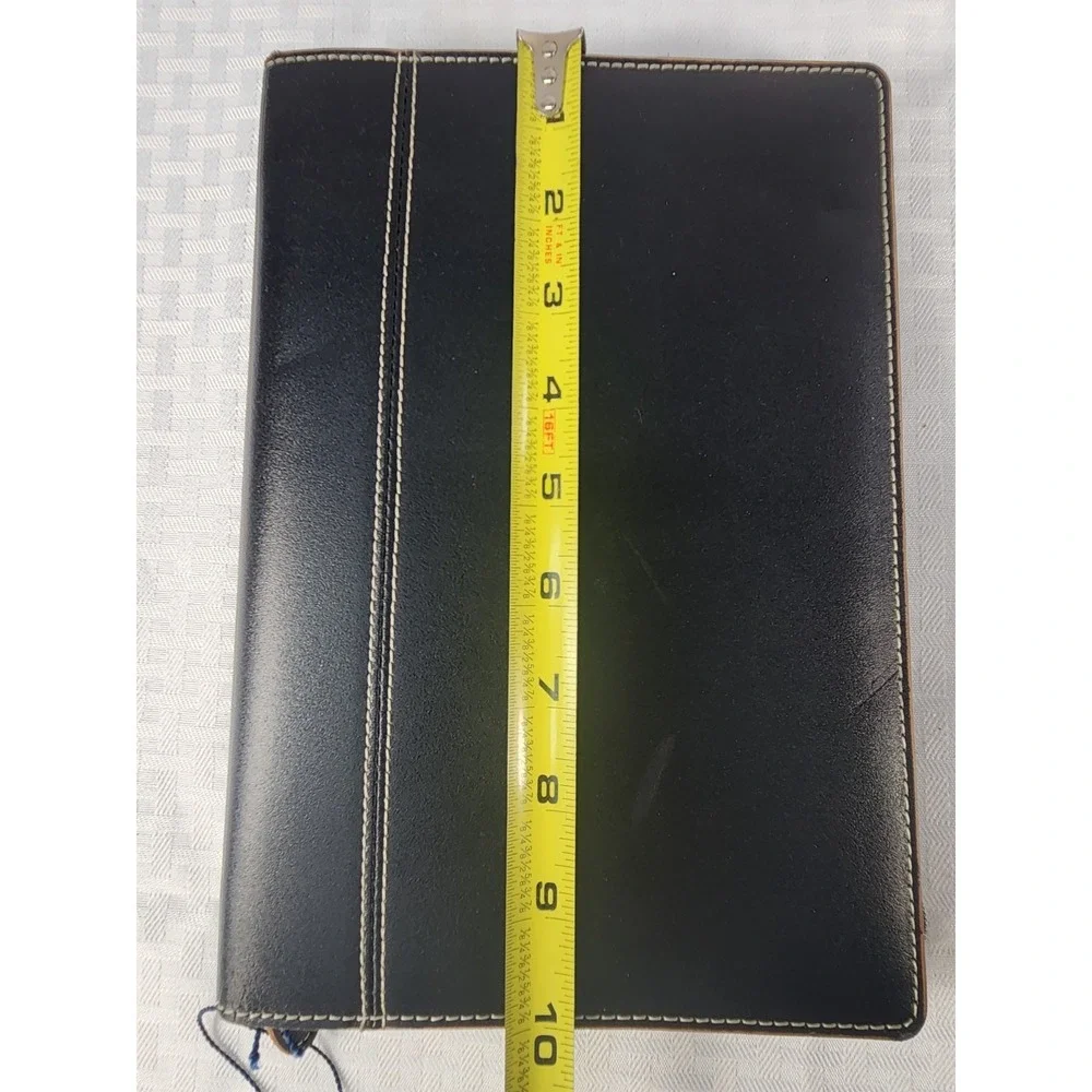 Baekgaard Rare Black Leather Zip Around Organizer Agenda Portfolio 10